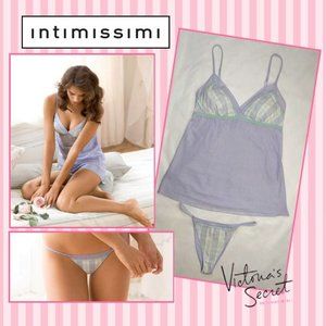 LIKE NEW!! INTIMISSIMI Sparkle Plaid Tank & Panty